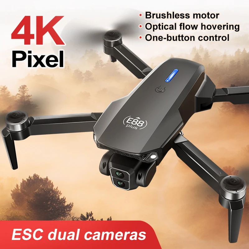 새로운 E88 Plus 쿼드콥터 드론: 90 °   전 - Drone Camera Night Vision 리뷰 및 가격