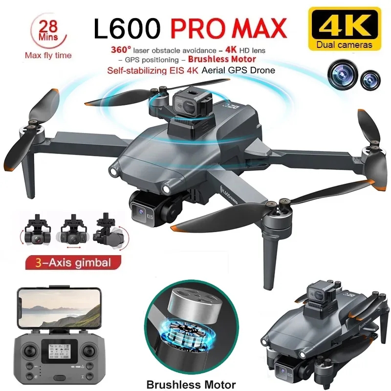 L600 PRO MAX GPS 드론 전문 4K 3축 P - Drone Camera Professional 리뷰 및 가격